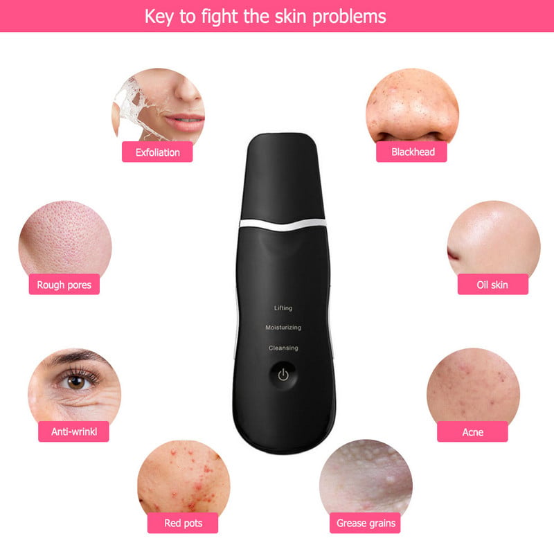 Beauty Star ultrahangos bőrradír tisztító arctisztító akne eltávolítás galvanikus arcfürdő ultrahangos peeling Clean Tone lifting