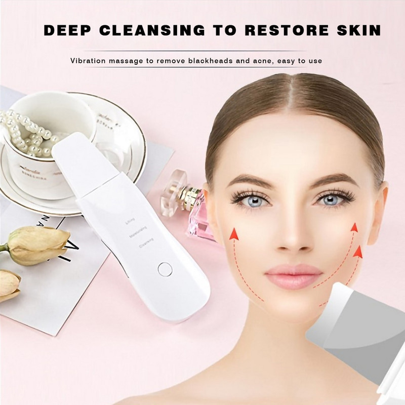 Ultrahangos bőrradír peeling mitesszer eltávolító mély arctisztító ultrahangos ionos ance pórustisztító arclapátos arctisztító