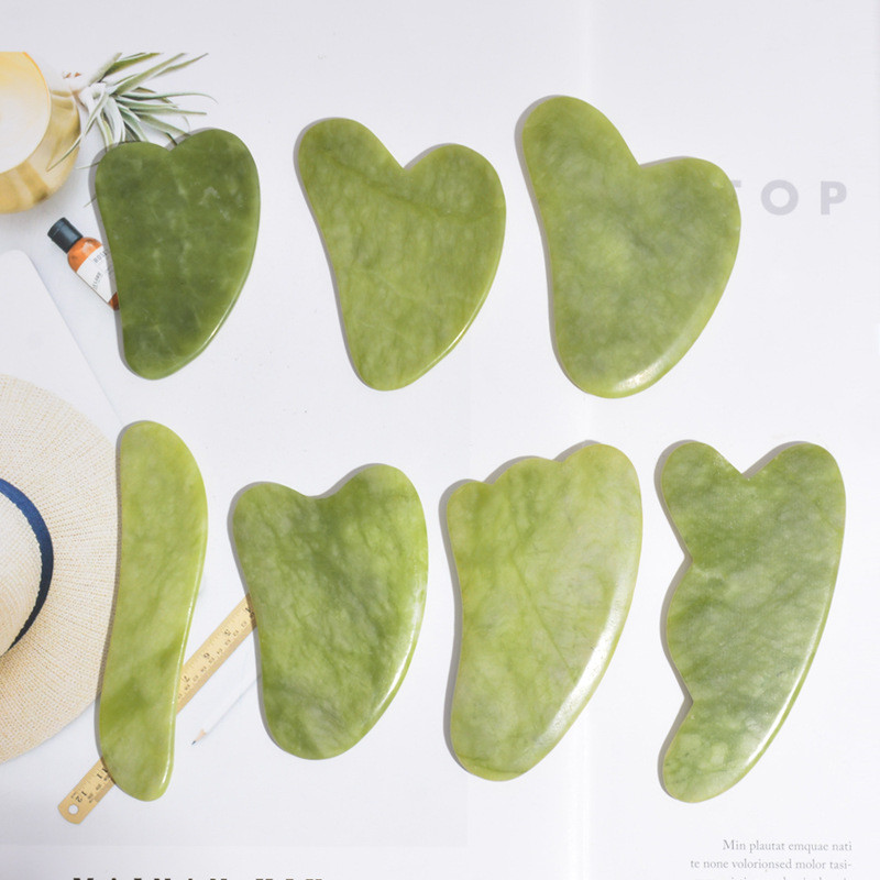 Natural Face Jade Roller Gua Sha Scraper Arcbőrápolás Guasha Stone Masszírozó Arc Nyak Bőr Lifting Ránctalanító ápolás