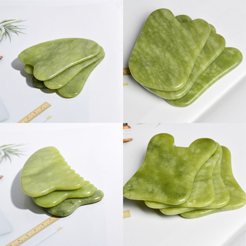 Natural Face Jade Roller Gua Sha Scraper Arcbőrápolás Guasha Stone Masszírozó Arc Nyak Bőr Lifting Ránctalanító ápolás