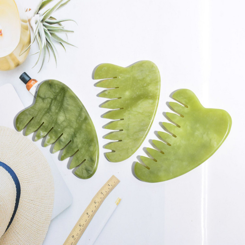 Natural Face Jade Roller Gua Sha Scraper Arcbőrápolás Guasha Stone Masszírozó Arc Nyak Bőr Lifting Ránctalanító ápolás