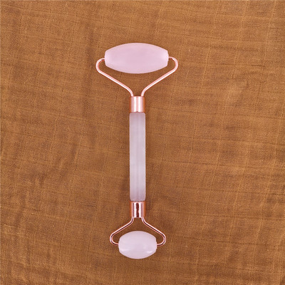 Green Pink Jade Roller Masager For Veido Natūralus akmuo Lieknėja Lift Masažas Veido Priemonės Smakro Kaklo Grožio Odos Priežiūros Įrankiai