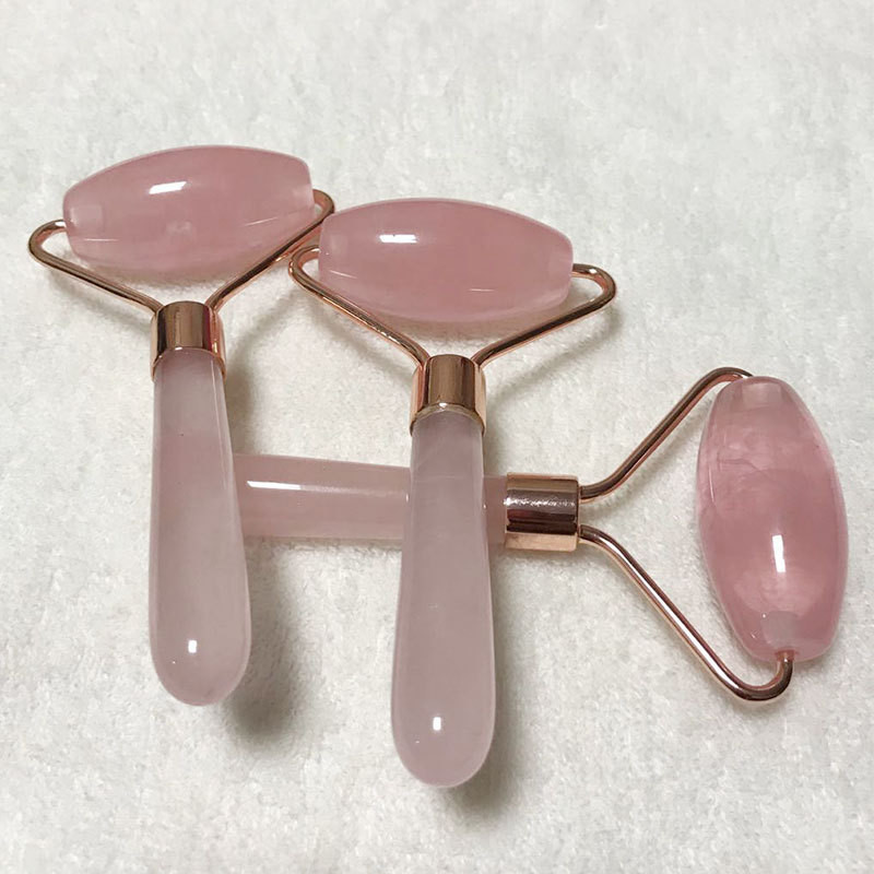 Rose Crystal Face Lift Massager Crystal Roller Facial Massage Relaxation Jade Roller Stone Natural Rose Quartz Beauty Alat za kožu