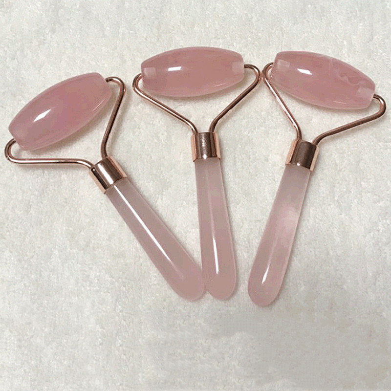 Rose Crystal Face Lift Massager Crystal Roller Facial Massage Relaxation Jade Roller Stone Natural Rose Quartz Beauty Alat za kožu