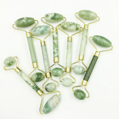 Természetes arcmasszírozó Guasha Scraper Jade Roller Masszázs Arc Gua Sha Scraper Jade Roller Microniddle Roller Arcmasszírozó