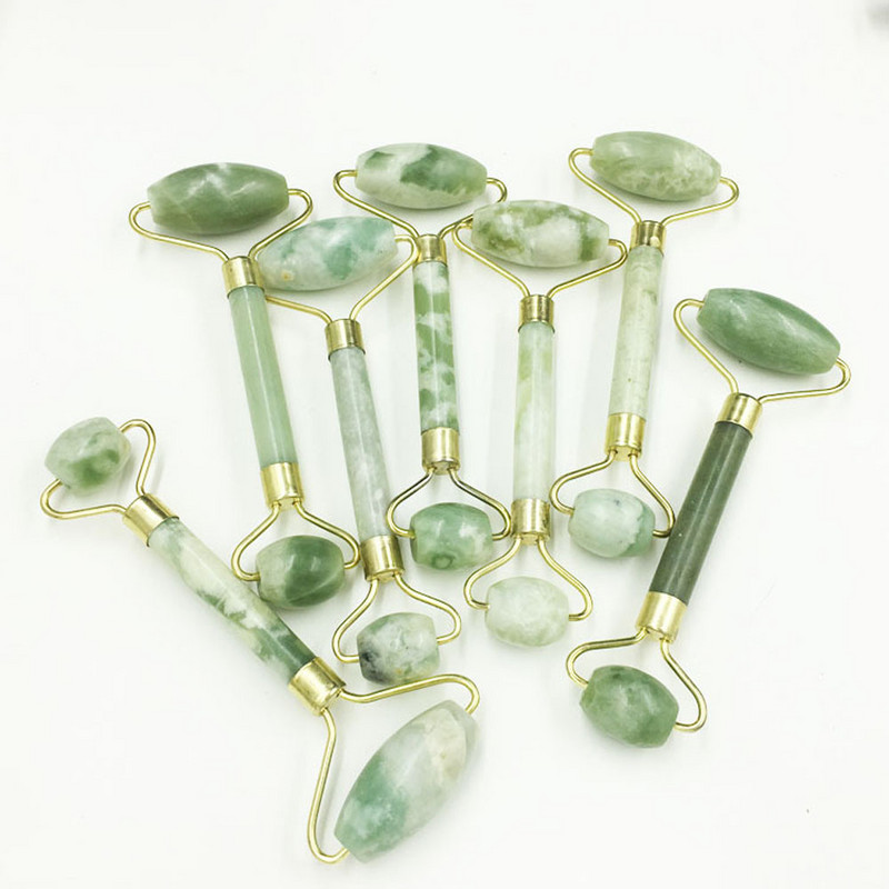 Természetes arcmasszírozó Guasha Scraper Jade Roller Masszázs Arc Gua Sha Scraper Jade Roller Microniddle Roller Arcmasszírozó