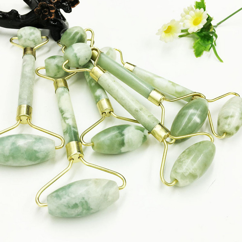 Természetes arcmasszírozó Guasha Scraper Jade Roller Masszázs Arc Gua Sha Scraper Jade Roller Microniddle Roller Arcmasszírozó