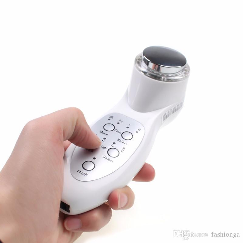 Ultrazvučni LED foton za pomlađivanje kože lica 3Mhz 7 boja za uklanjanje bora protiv starenja Ultrazvučni masažer za lice zatezanje kože