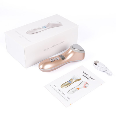 LED vrući hladni čekić Ultrazvučna krioterapija Vibracijski masažer za podizanje lica Lice Spa Uvoz Izvoz Kozmetički salon