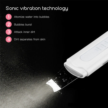 CkeyiN EMS Microcurrent Sonic Skin Scrubber Ultrasonic Comedone Extractor Acne Blackhead Remover Facial Pore Deep Clean Spatula