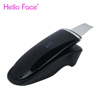 Hello Face Scrubber Cleaning Aqua Peeling Machine Ултразвукова лопата за лице Acne Blackhead Remover Spatula Lifting Base Charge