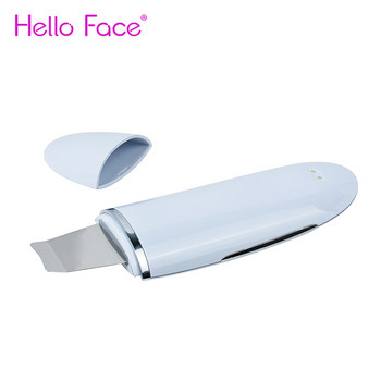 Hello Face Scrubber Cleaning Aqua Peeling Machine Ултразвукова лопата за лице Acne Blackhead Remover Spatula Lifting Base Charge