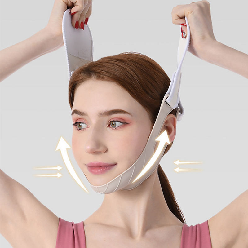 Hingav V näo põske Lift Up Band Näole Õhuke mask Vähendab topeltlõua V-joont kujundav side Kortsudevastane näoside