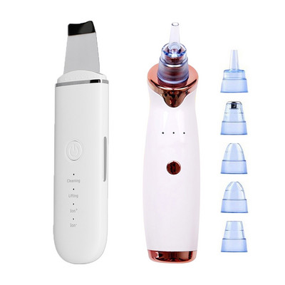 Ultrahangos bőrradír vibrációs arc spatula mitesszer eltávolító arcradír lapát Tiszta kavitációs peeling arc lifting