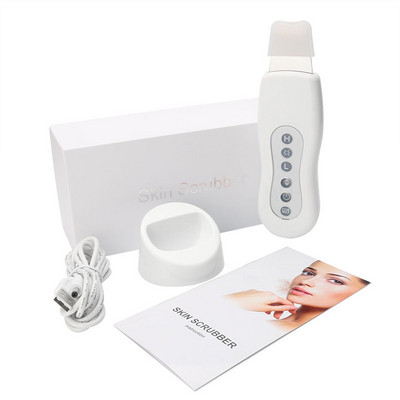 Ultrahangos arctisztító bőrradír ultrahangos vibrációs masszírozó mitesszer akne eltávolító pórusok peeling Clean Tone lifting spatula