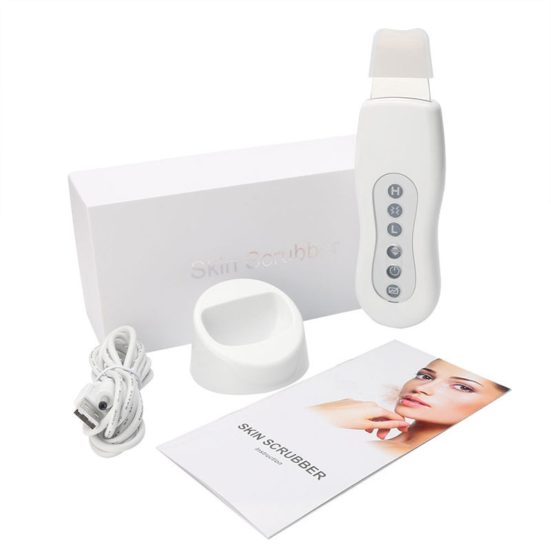 Ultrahangos arctisztító bőrradír ultrahangos vibrációs masszírozó mitesszer akne eltávolító pórusok peeling Clean Tone lifting spatula
