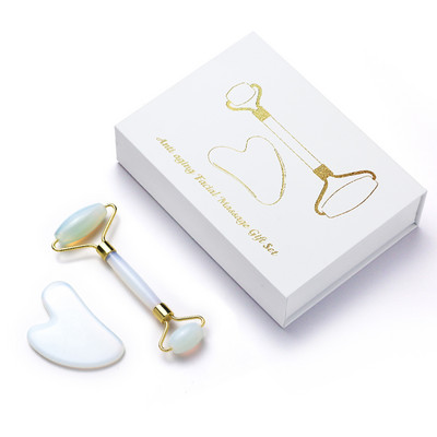 Najprodavaniji Privatna robna marka Visokokvalitetni Guasha 100% prirodni kvarcni ružičasti zlatni masažer od žada Roller za lice protiv starenja Roll za lice