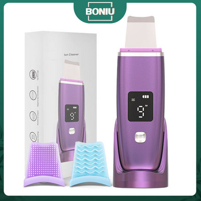 Ultrasonic Skin Scrubber Deep Cleaner Vibration Face Spatula Remover Facial Scrubber Shovel Clean Cavitation Peeling