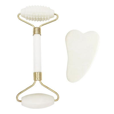 Guasha kaparó Jade görgős arcmasszázs Gua sha kaparó Jade görgő Microniddle görgős arcmasszírozó szépség nyak vékony eszköz
