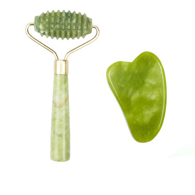 Guasha kaparó Jade görgős arcmasszázs Gua sha kaparó Jade görgő Microniddle görgős arcmasszírozó szépség nyak vékony eszköz