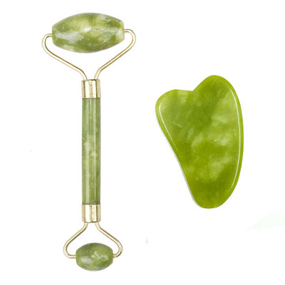 Guasha kaparó Jade görgős arcmasszázs Gua sha kaparó Jade görgő Microniddle görgős arcmasszírozó szépség nyak vékony eszköz