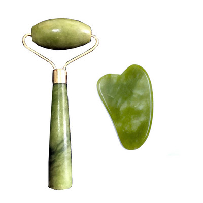 Guasha kaparó Jade görgős arcmasszázs Gua sha kaparó Jade görgő Microniddle görgős arcmasszírozó szépség nyak vékony eszköz