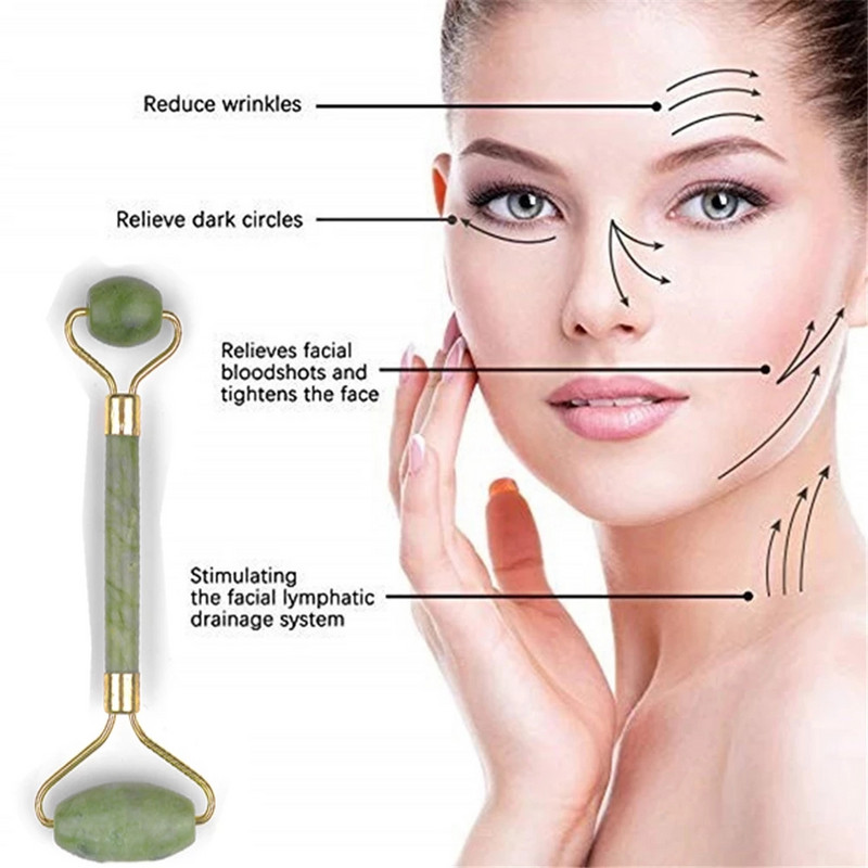 Guasha kaparó Jade görgős arcmasszázs Gua sha kaparó Jade görgő Microniddle görgős arcmasszírozó szépség nyak vékony eszköz