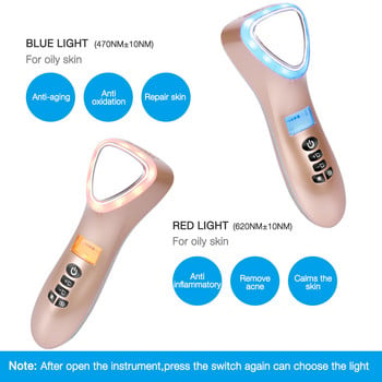 Κρυοθεραπεία Υπερήχων Ζεστό κρύο σφυρί LED Photon Vibration Massager Facial Lifting Tightening Shrink Ultrasound Pore Skin Tool