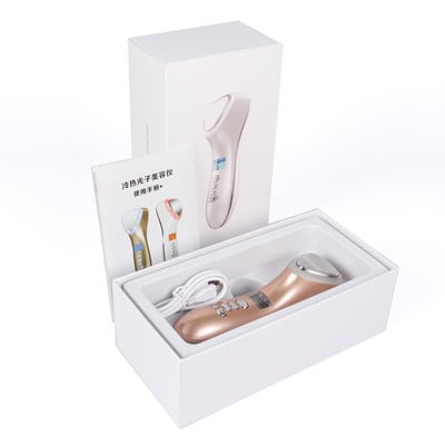 Crioterapie cu ultrasunete Ciocan rece la cald LED Foton Masaj cu vibrații Lifting facial Strângere Shrink Ultrasunete Instrument pentru pielea porilor