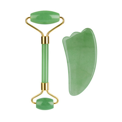 Gua Sha Jade görgős készlet masszírozó arcra test szépség bőrápolás Gouache kaparó Guasha bőrápoló arc lift cellulit masszázs eszköz