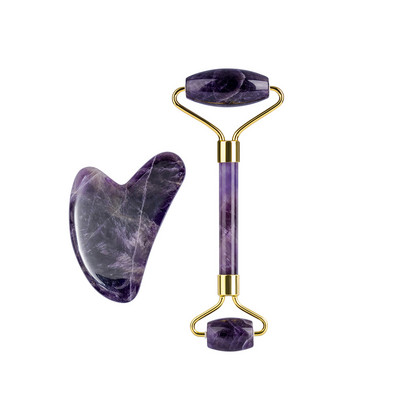 Gua Sha Jade görgős készlet masszírozó arcra test szépség bőrápolás Gouache kaparó Guasha bőrápoló arc lift cellulit masszázs eszköz