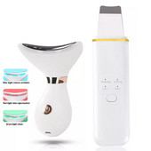 Ultrahangos bőrradír vibrációs arc spatula mitesszer eltávolító arcradír lapát Tiszta kavitációs peeling arc lifting