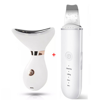 Ultrahangos bőrradír vibrációs arc spatula mitesszer eltávolító arcradír lapát Tiszta kavitációs peeling arc lifting