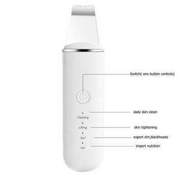 Ултразвуков скрубер за кожа Козметична лопата за почистване на пори Средство за премахване на черни точки Масажор за лице Грижа за акне Пилинг Лифтинг машина