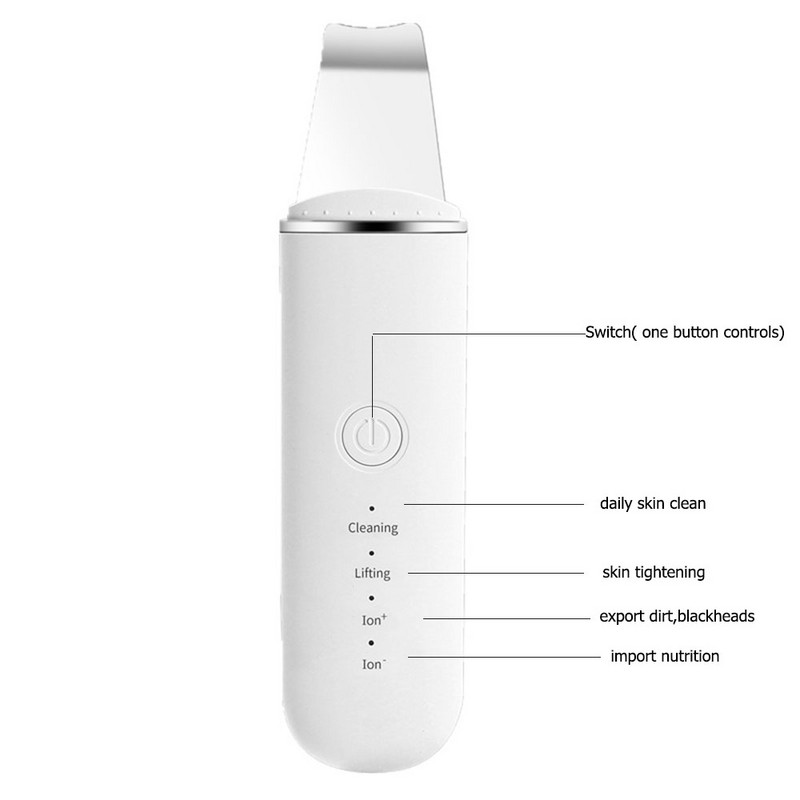 Ultragarsinis odos šveitiklis Beauty Face Shovel Porų valiklis Inkštirų valiklis Veido Masažuotojas Spuogų Odos Priežiūra Pilingas Lift Machine