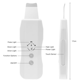 Ултразвуков скрубер за кожа Вибрационен почистващ препарат за лице Шпатула Премахване на черни точки Лопата Ance Clean Кавитационен пилинг Лифтинг на лицето