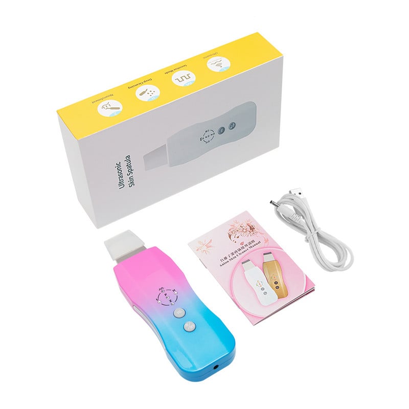 Ultrahangos bőrradír vibrációs arctisztító spatula mitesszer eltávolító lapát Ance Clean kavitációs peeling arc lifting
