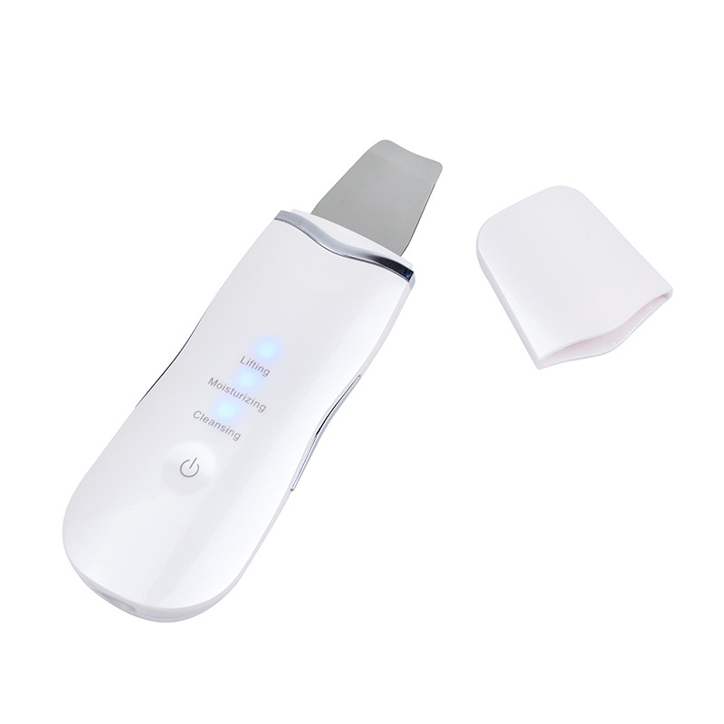 Electirc Skin Scrubber 3 az 1-ben ultrahangos spatula mitesszer eltávolító arcpórus tisztító arcradír kivonó arc mélyre