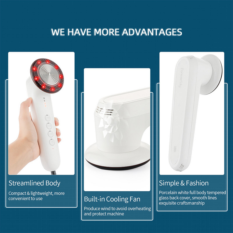 Ručni 40K kavitacijski ultrazvučni aparat za mršavljenje tijela, prijenosni uređaj za fotonsku terapiju u 6 boja za pomlađivanje kože