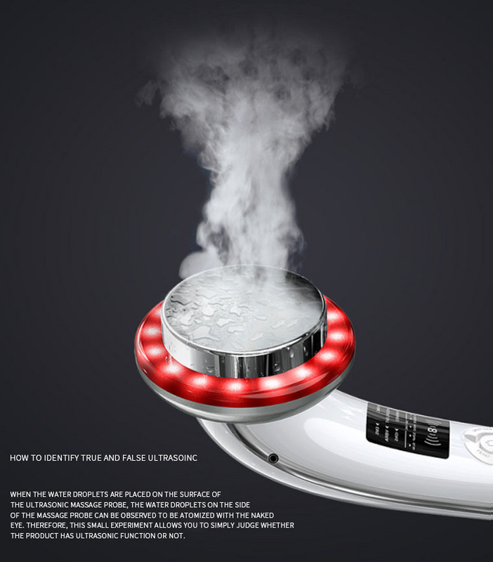 6-in-1 EMS liekninantis infraraudonųjų spindulių terapijos masažuoklis RF ultragarsinis kavitacijos anticeliulitinis masažas riebalus deginantis liekninamasis prietaisas