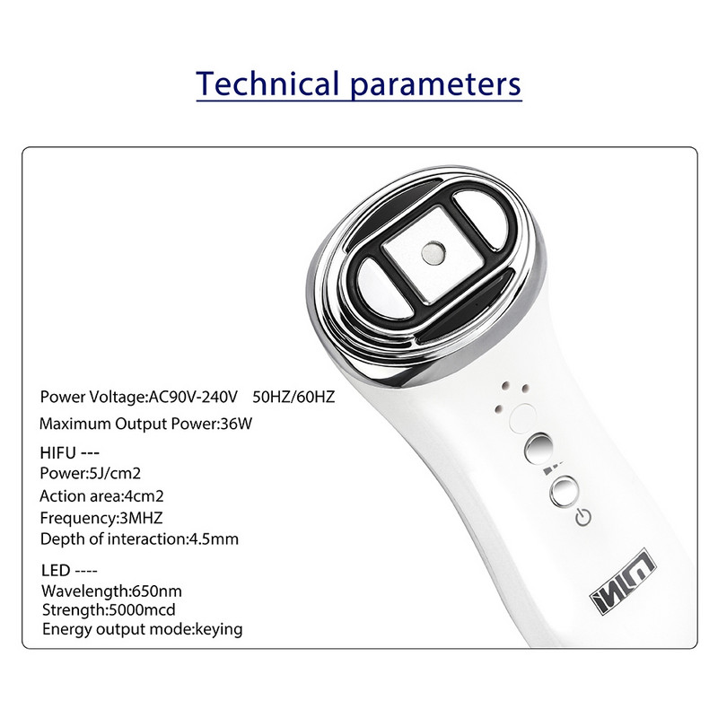 Ultrazvučni bipolarni RF radiofrekvencijski lifting masažer za njegu kože lica Mini Hifu Vibracijski uređaj za uljepšavanje protiv bora