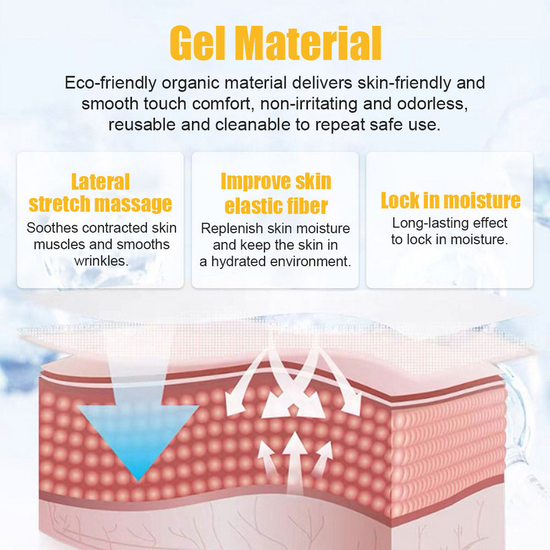 Bandă antirid pentru lifting facial Mască de frumusețe Autocolant reutilizabil de silicon pentru îndepărtarea ridurilor Față Frunte Gât Autocolant pentru ochi Pad Anti-îmbătrânire