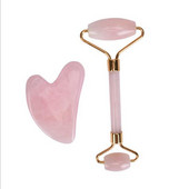 Natural Rose Jade Roller Arcmasszázs Kristálykő Jade Masszírozó Crystal Roller Skin Archenger Ránctalanító Masszázs Henger