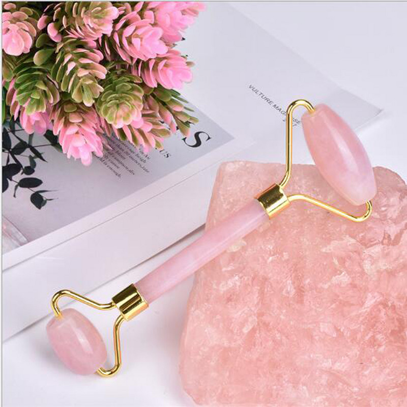 Natural Rose Jade Roller Arcmasszázs Kristálykő Jade Masszírozó Crystal Roller Skin Archenger Ránctalanító Masszázs Henger
