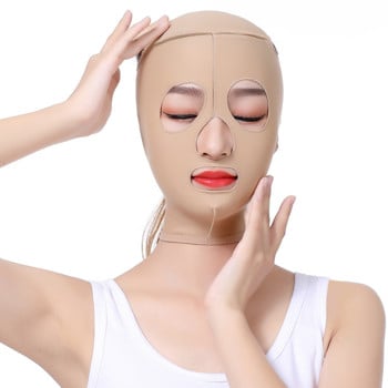 S/M/L/XL Full Face Lift Mask Thin Face Tool Health Care Massage Slimming Lift-up Chin V Face Shaper Facial Massage Bandage 1τμχ