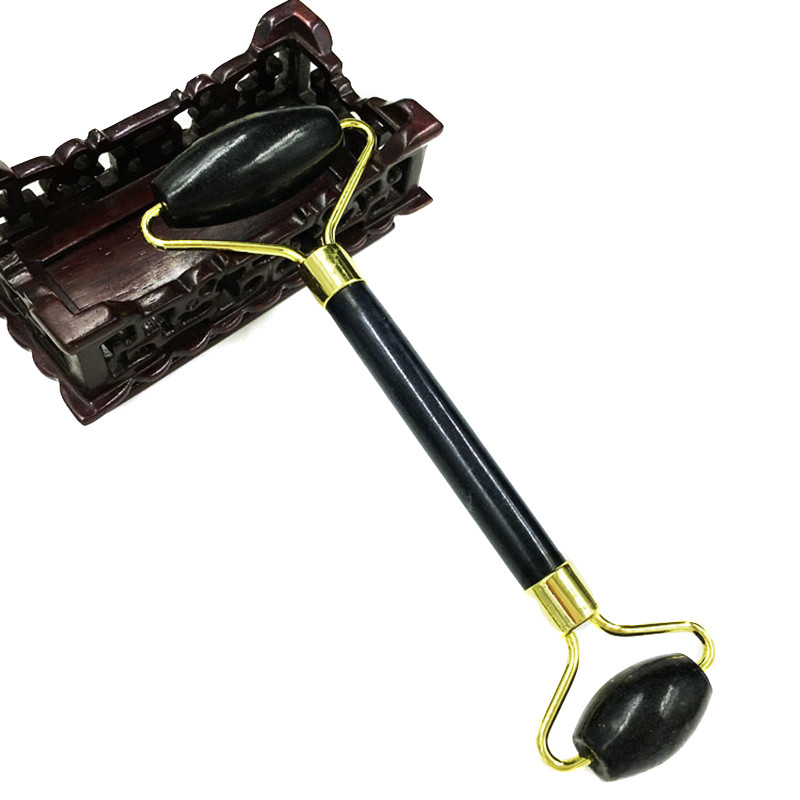 Valjak za masažu lica Dvostruka glava Jade Bowlder za lice Jade Roller Guasha strugač za lice Massager za mršavljenje Face Lift