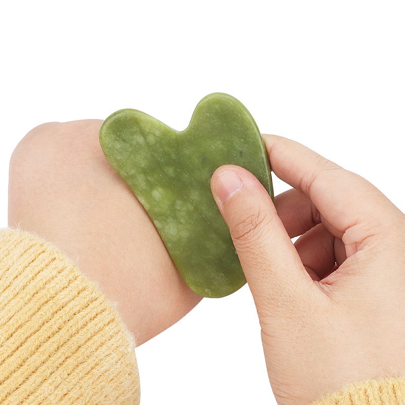 Természetes Rózsakvarc Jade Roller Gua Sha Set Arcmasszírozó Görgős Jade Köves masszázskészlet Arc lifting Beauty Masszázseszközök
