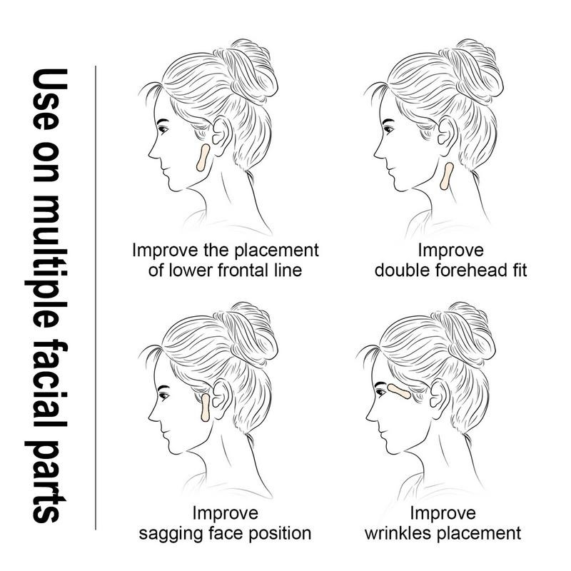 40 tk Näoteip tõstev Nähtamatu Nähtamatu Näot Tõsteteip Veekindel Lifting Kleebis Veekindel kleepuv tõsteplaastrid