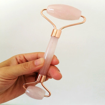 Φυσικό μασάζ προσώπου με ρολό νεφρίτη Rose quartz Ρολό μασάζ προσώπου Εργαλεία ανύψωσης αδυνατίσματος Beauty Health Skin Care Dropshipping