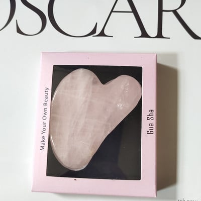 Rozenkvarc Gua Sha Valjak od žada od prirodnog kamena i Gua Sha Set Masažer Valjak za lice Njega kože Valjak za upijanje ulja za lice Kristalni